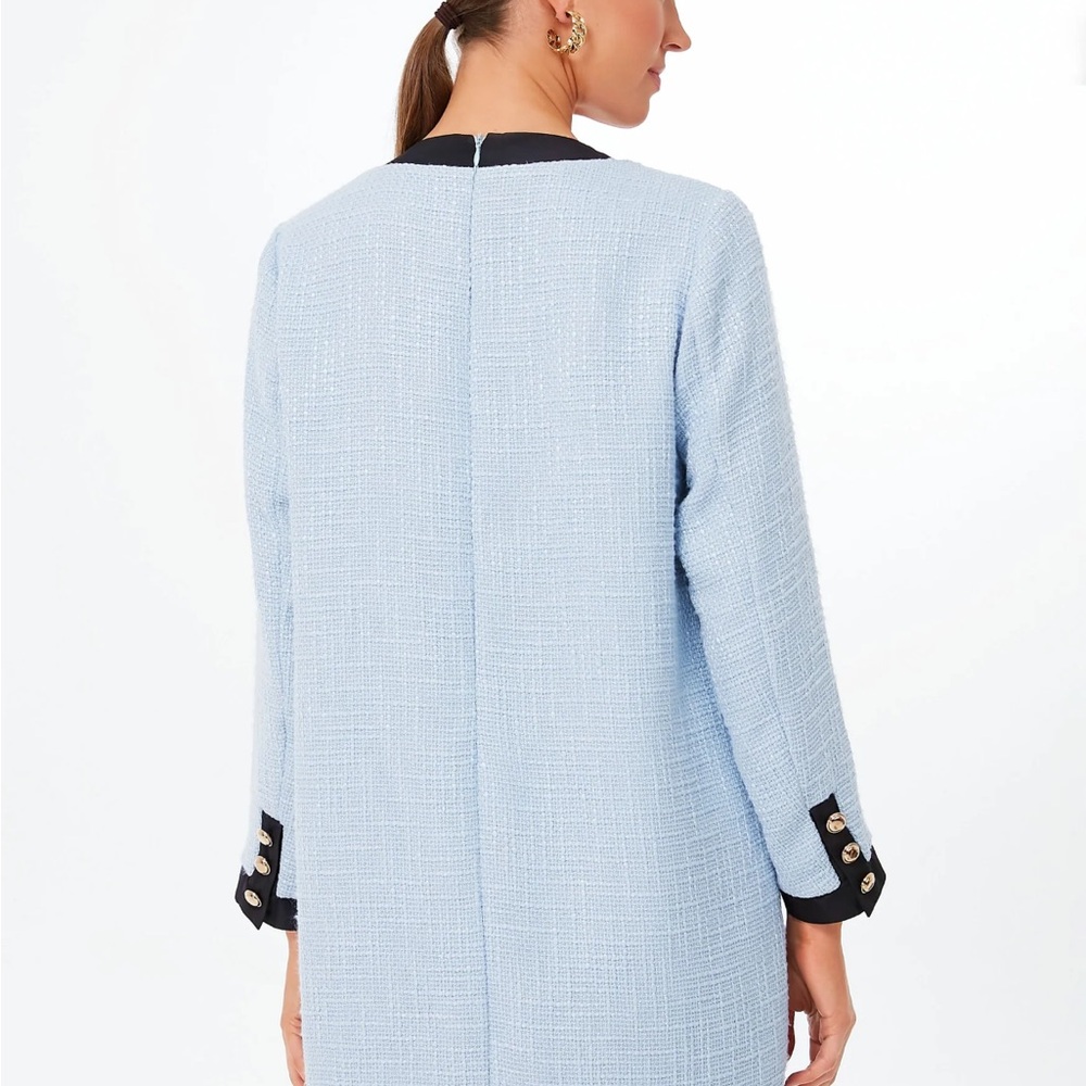 Polander Place Coco Tweed Dress - Blue - Picture 3 of 9
